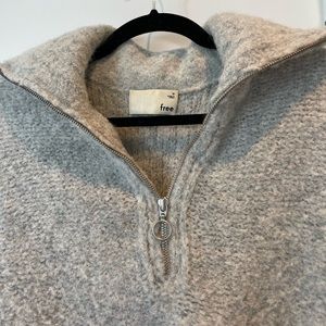Aritzia Wilfred free grey half zip.